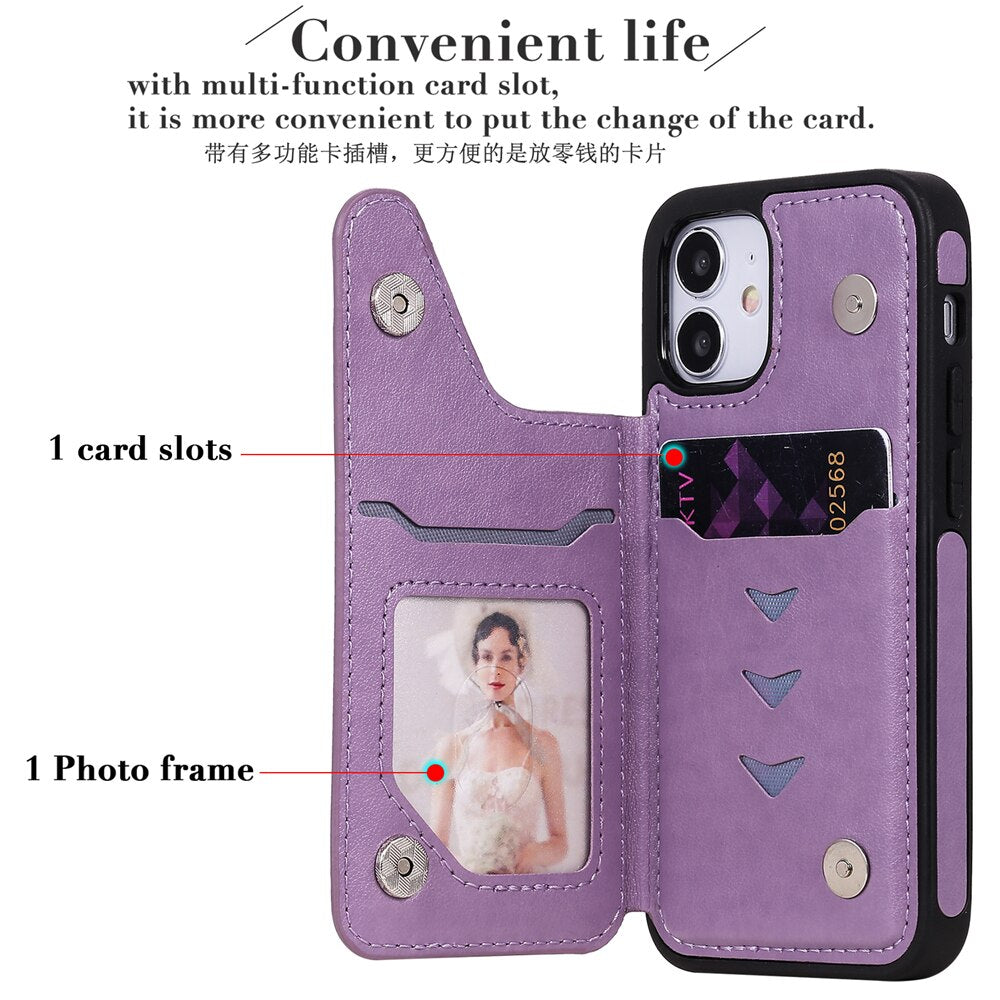 Anymob iPhone Red 3D Butterfly Flip Leather Case Mini Wallet Book Cover-Mobile Phone Cases-PEROZ Accessories