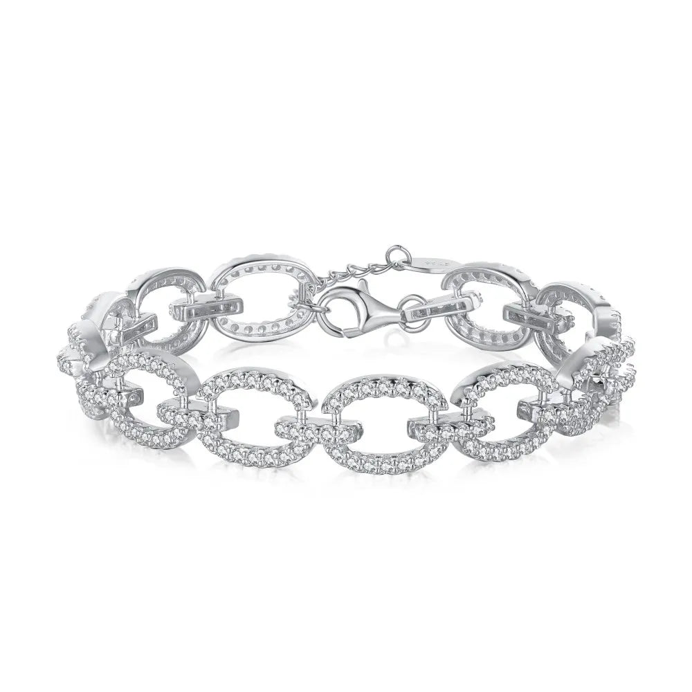 Anyco Bracelet Custom Chunky Cuban Link Bracelet For Women Sterling Silver Designer Charm Layer Handmade Bangles-Bracelets-PEROZ Accessories