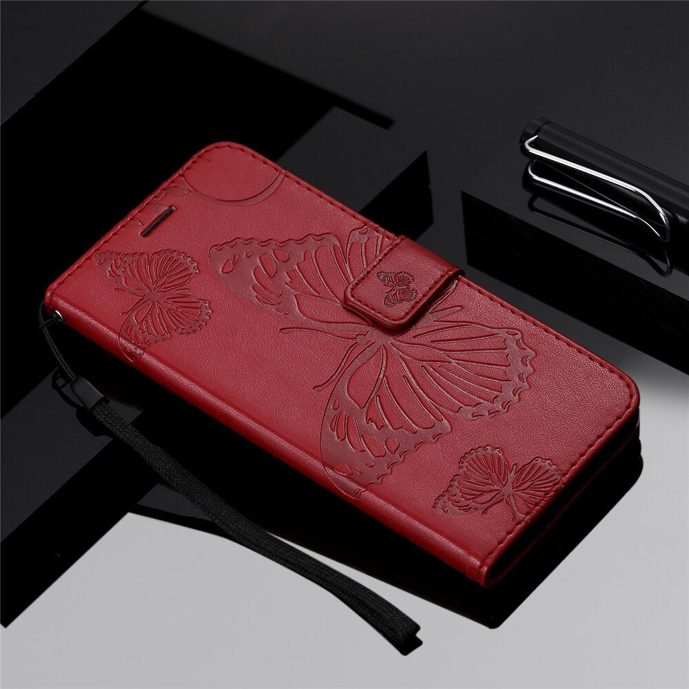 Anymob Samsung Maroon Flip Leather Case Wallet Cover Stand Cover-Mobile Phone Cases-PEROZ Accessories