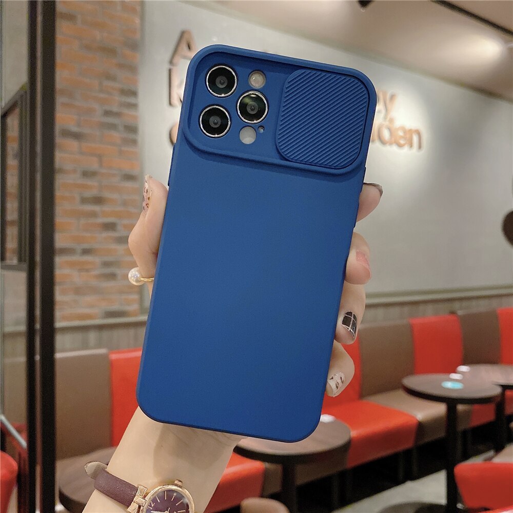 Anymob iPhone Case Black Camera Lens Protection Color Candy Soft Back Cover-Mobile Phone Cases-PEROZ Accessories