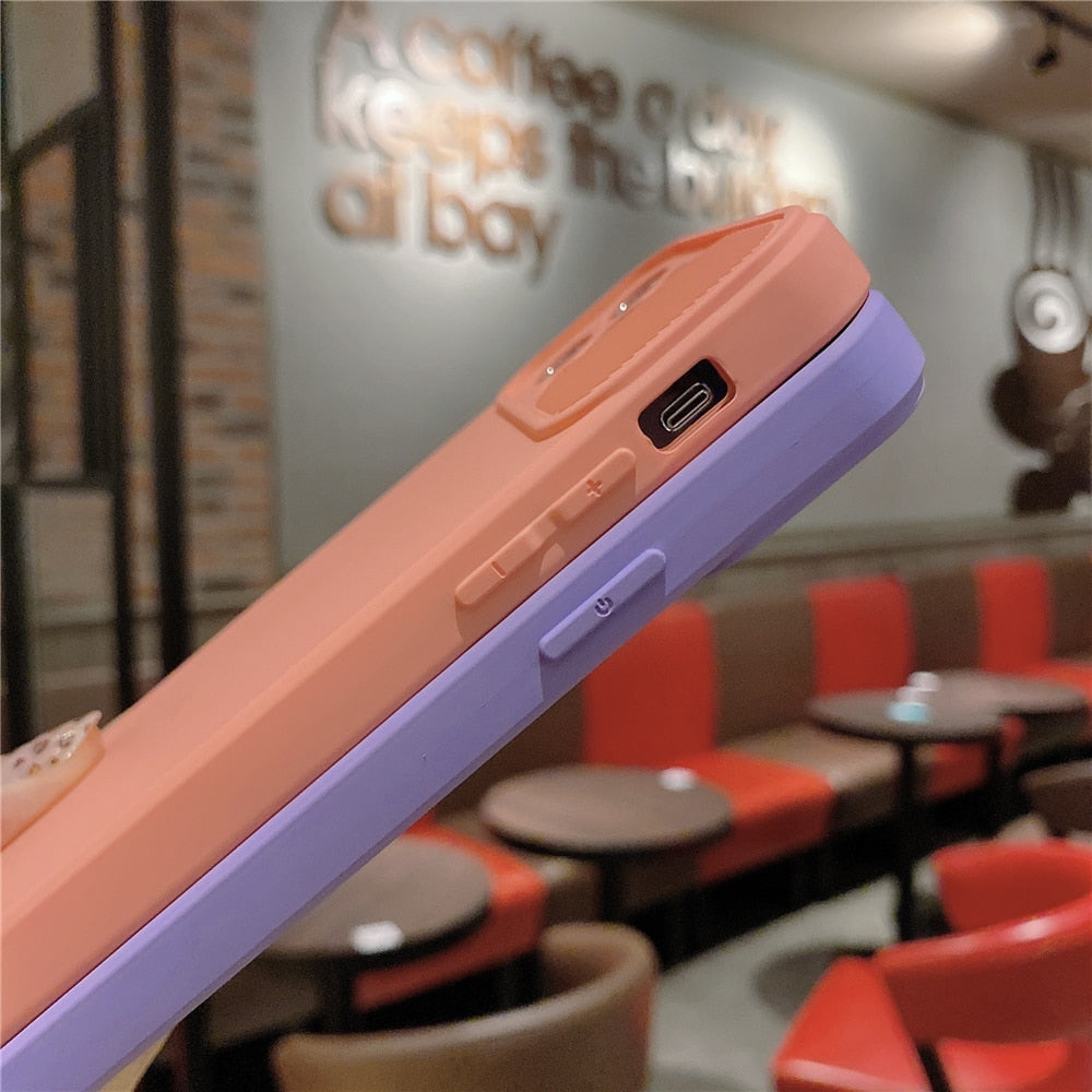 Anymob iPhone Case Black Camera Lens Protection Color Candy Soft Back Cover-Mobile Phone Cases-PEROZ Accessories