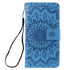 Anymob Huawei Phone Case Blue Flower Design Flip Leather Wallet Phone Cover-PEROZ Accessories