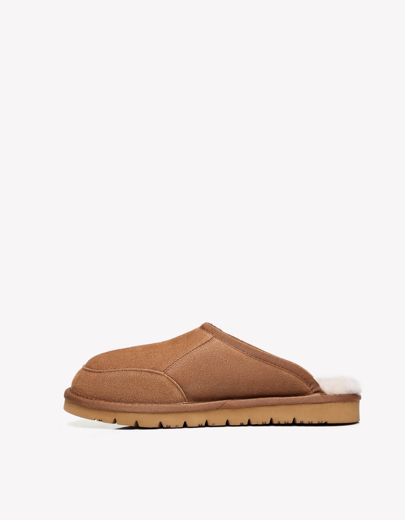 Australian Shepherd Sheepskin Panel Scuff Men UGG Slippers Bred-Slippers-PEROZ Accessories