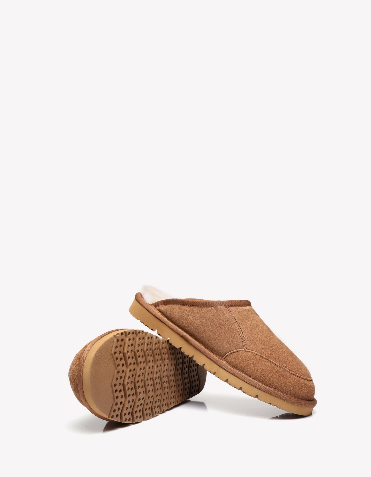 Australian Shepherd Sheepskin Panel Scuff Men UGG Slippers Bred-Slippers-PEROZ Accessories