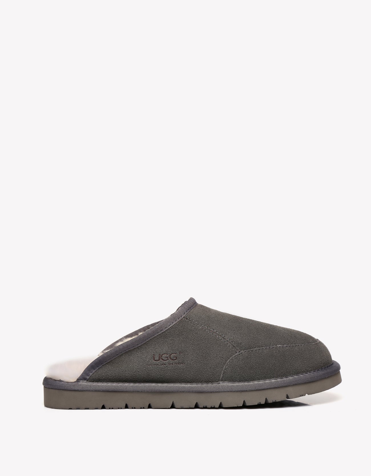 Australian Shepherd Sheepskin Panel Scuff Men UGG Slippers Bred-Slippers-PEROZ Accessories
