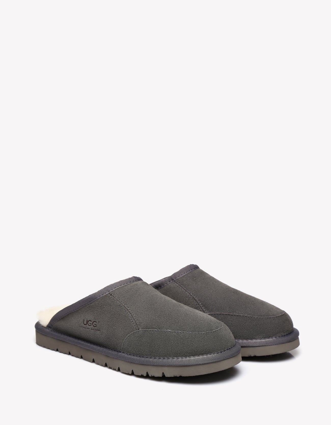 Australian Shepherd Sheepskin Panel Scuff Men UGG Slippers Bred-Slippers-PEROZ Accessories