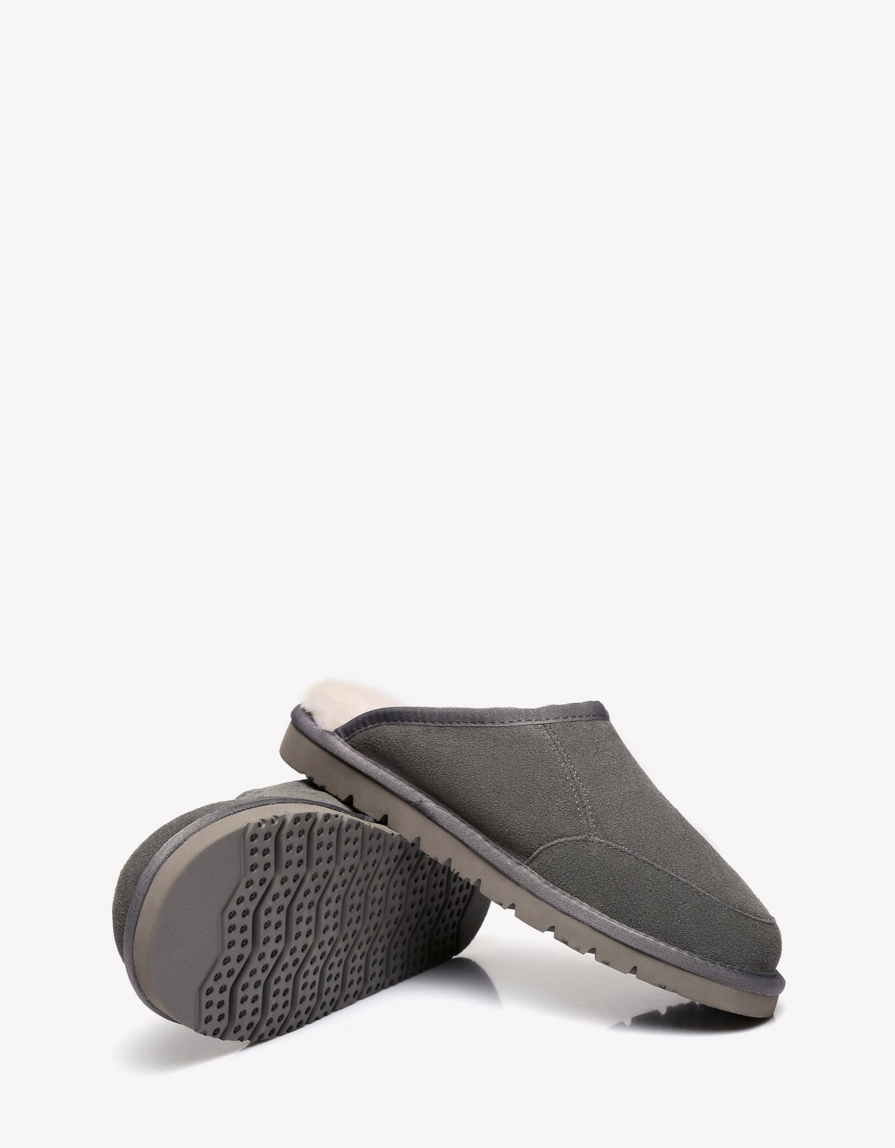 Australian Shepherd Sheepskin Panel Scuff Men UGG Slippers Bred-Slippers-PEROZ Accessories