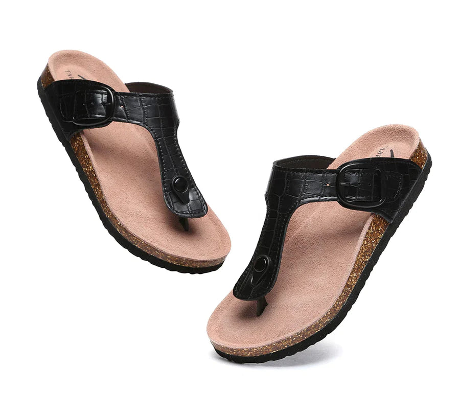 Tarramarra Embossed Summer Beach Unisex Slip-on Lindsay Sandals-Slides-PEROZ Accessories