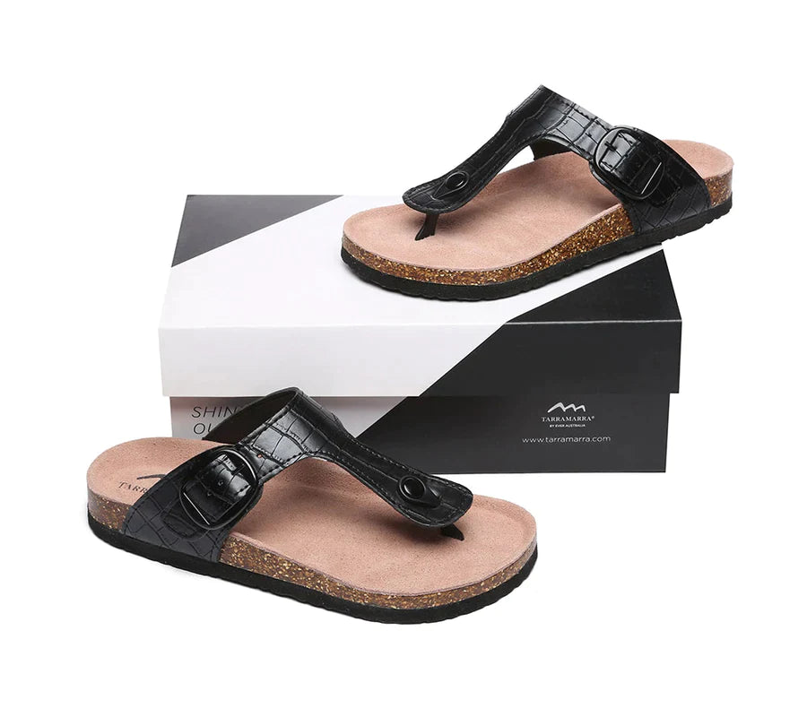 Tarramarra Embossed Summer Beach Unisex Slip-on Lindsay Sandals-Slides-PEROZ Accessories