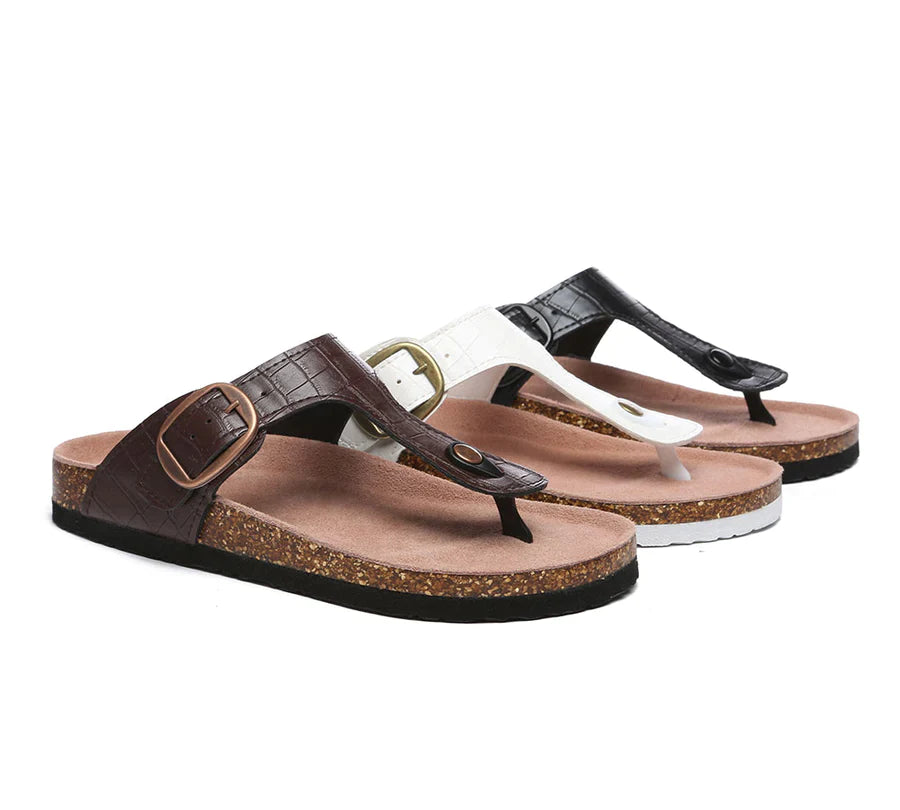 Tarramarra Embossed Summer Beach Unisex Slip-on Lindsay Sandals-Slides-PEROZ Accessories