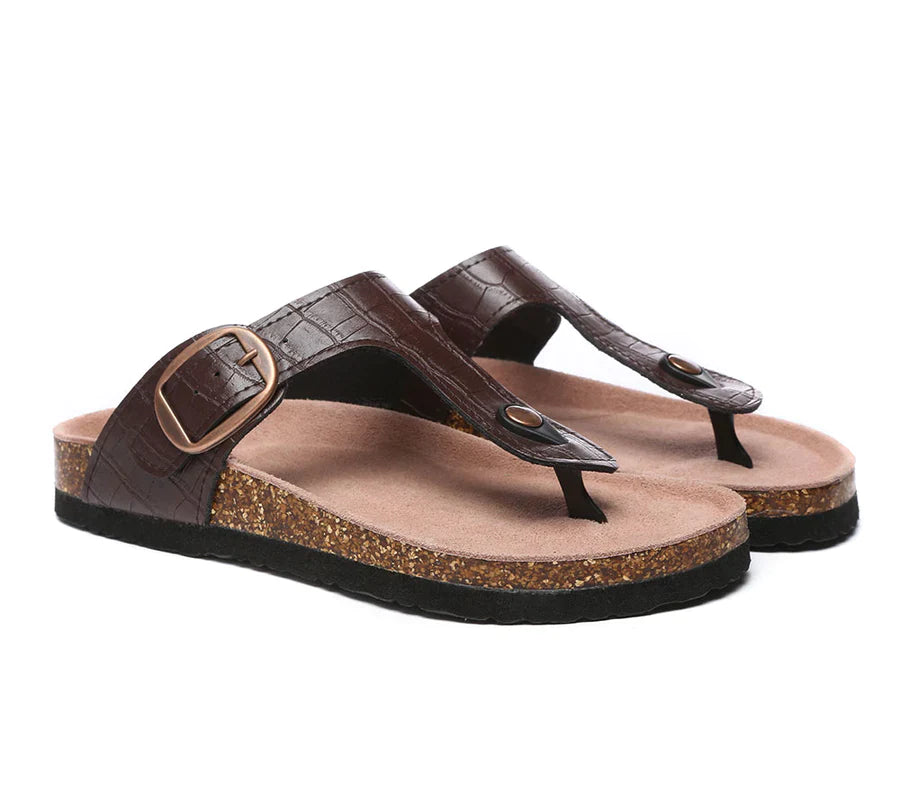 Tarramarra Embossed Summer Beach Unisex Slip-on Lindsay Sandals-Slides-PEROZ Accessories