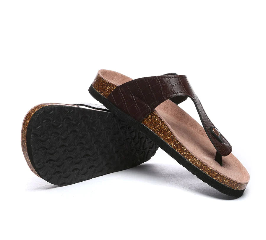 Tarramarra Embossed Summer Beach Unisex Slip-on Lindsay Sandals-Slides-PEROZ Accessories