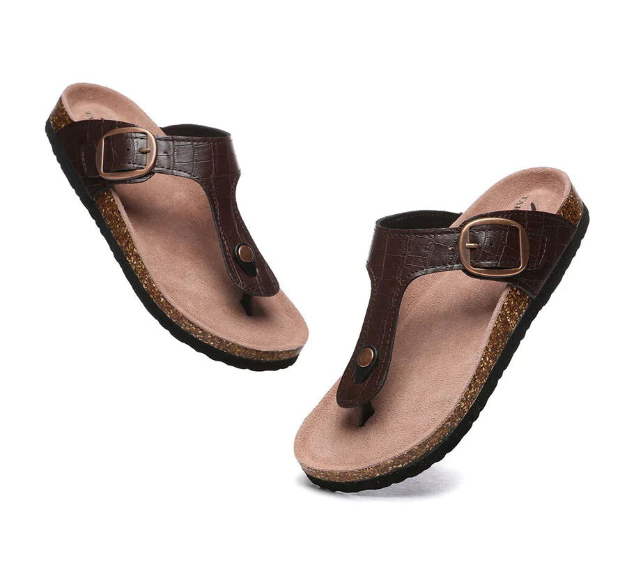 Tarramarra Embossed Summer Beach Unisex Slip-on Lindsay Sandals-Slides-PEROZ Accessories