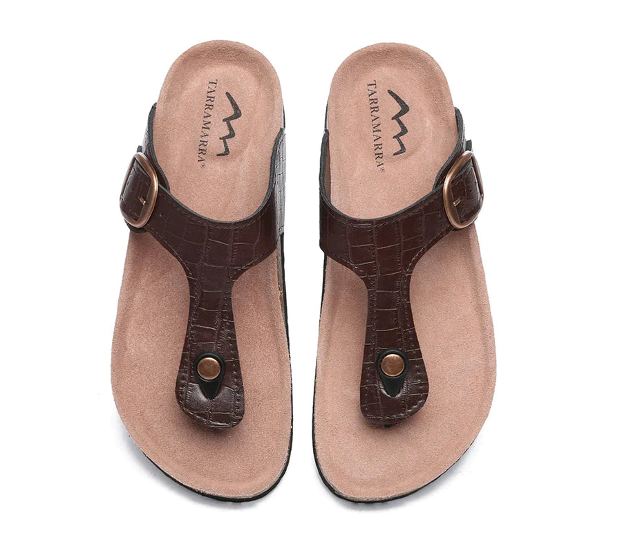 Tarramarra Embossed Summer Beach Unisex Slip-on Lindsay Sandals-Slides-PEROZ Accessories