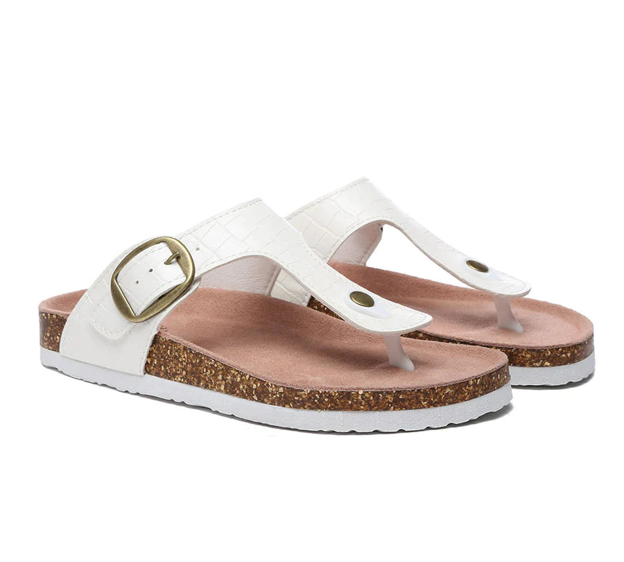 Tarramarra Embossed Summer Beach Unisex Slip-on Lindsay Sandals-Slides-PEROZ Accessories