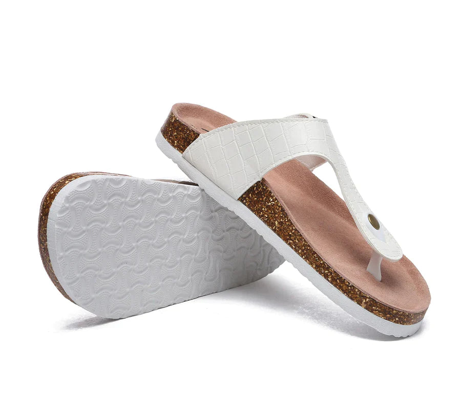 Tarramarra Embossed Summer Beach Unisex Slip-on Lindsay Sandals-Slides-PEROZ Accessories