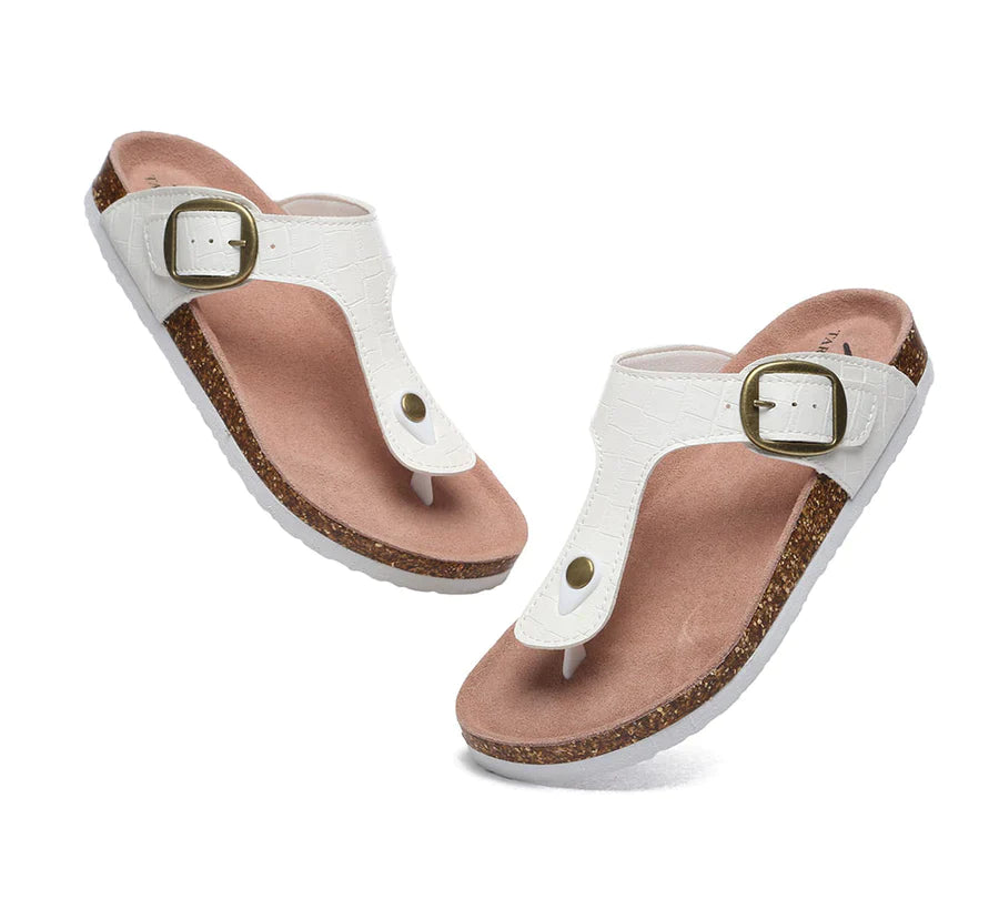 Tarramarra Embossed Summer Beach Unisex Slip-on Lindsay Sandals-Slides-PEROZ Accessories