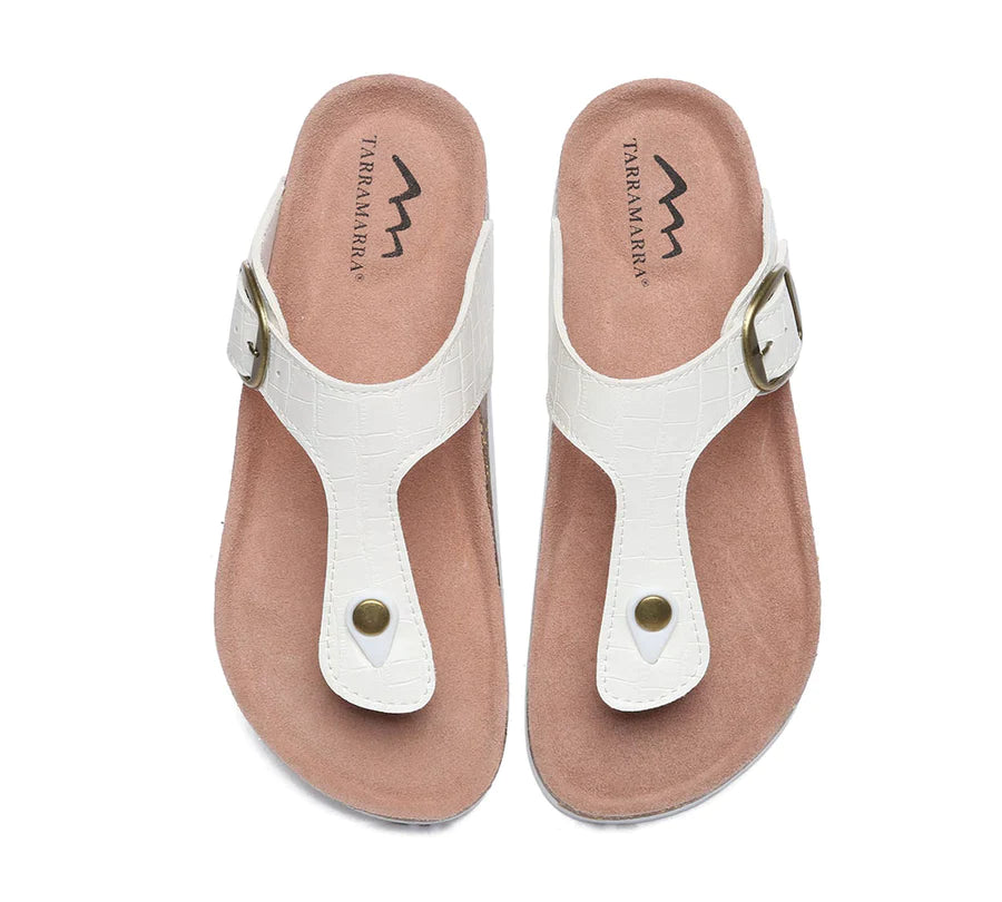 Tarramarra Embossed Summer Beach Unisex Slip-on Lindsay Sandals-Slides-PEROZ Accessories