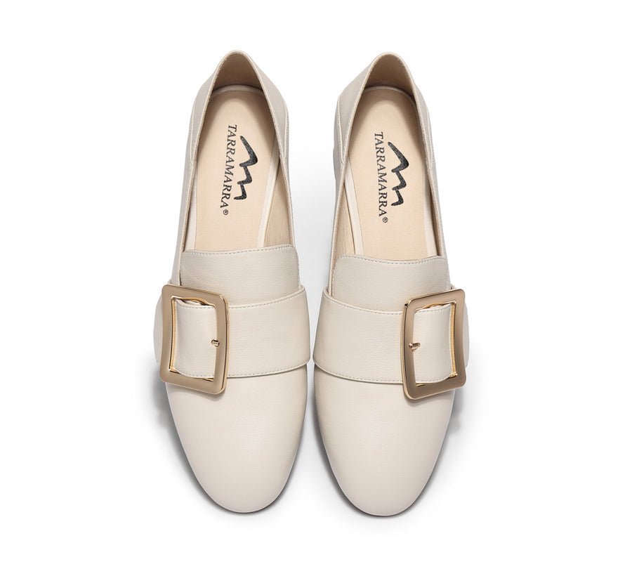 TARRAMARRA Low Block Leather Heels Sammi-Heels-PEROZ Accessories