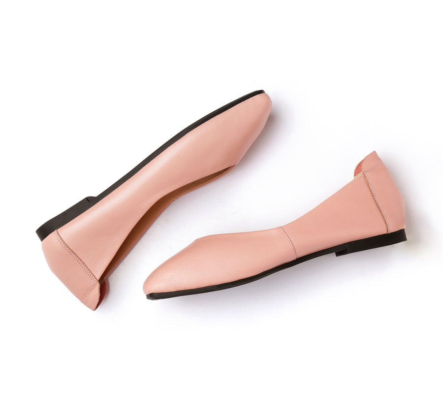 TARRAMARRA Square Toe Leather Ballet Flats Women Linda-Flats-PEROZ Accessories