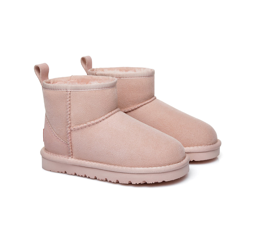 Australian Shepherd Sheepskin Kids Mini Classic UGG boots Water Resistant-Kid Boots-PEROZ Accessories