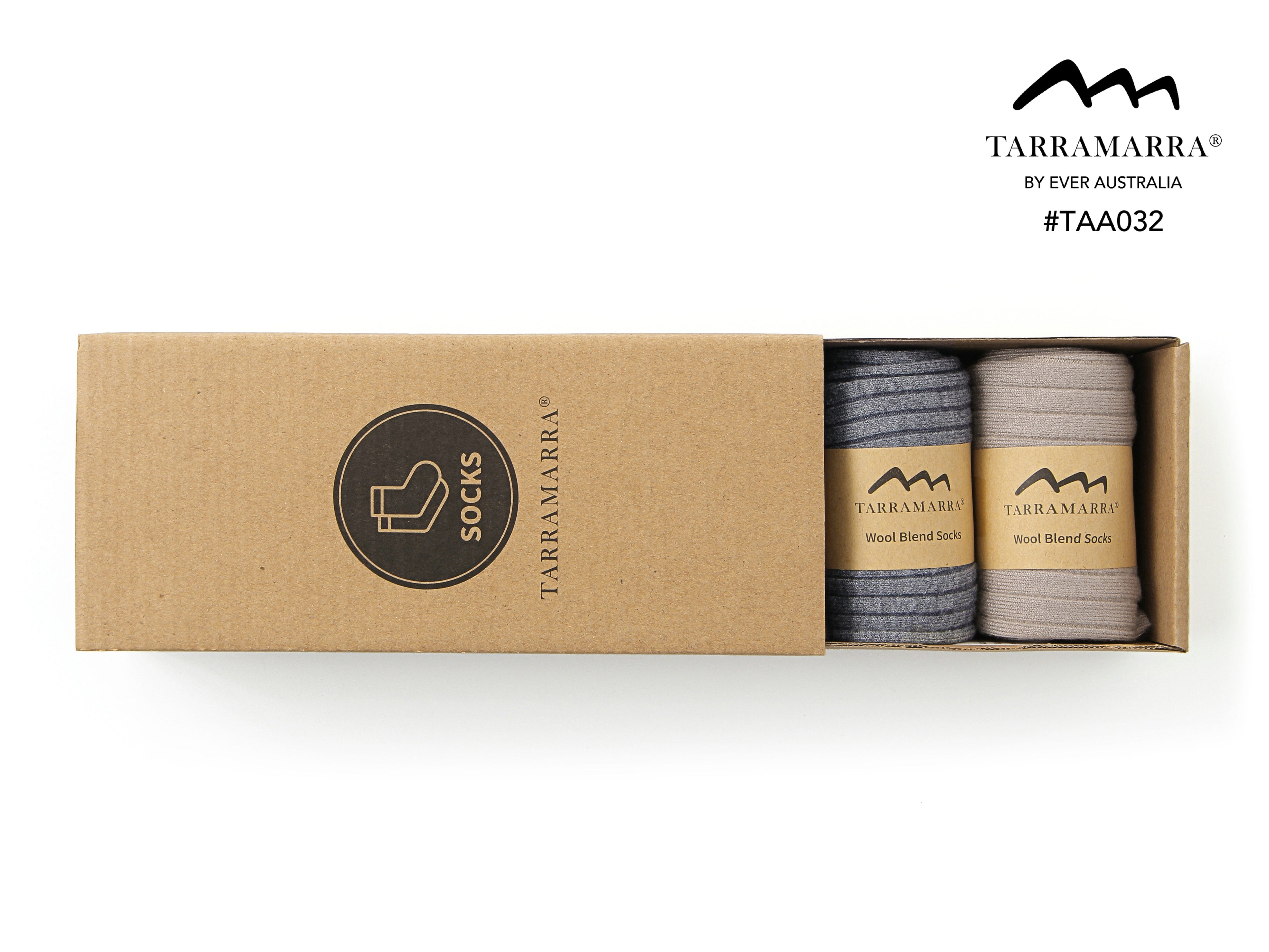 TARRAMARRA Men Wool Blend Socks 4 Pairs Pack-Socks-PEROZ Accessories