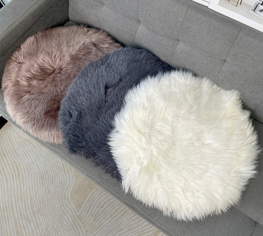 Tarramarra Round Wool Seat Cushion 40cm X 40cm-Cushions-PEROZ Accessories