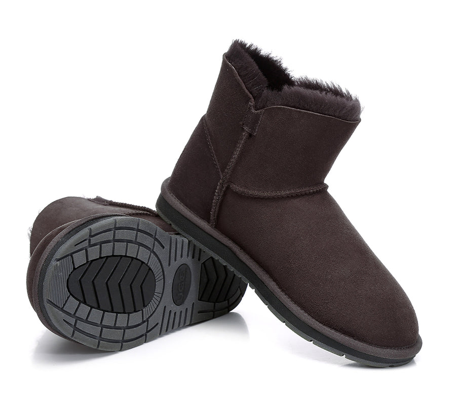 Australian Shepherd Kids AS Mini Button UGG Boots Water Resistant-Kid Boots-PEROZ Accessories