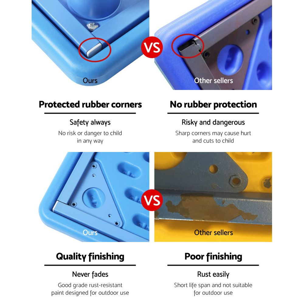 Keezi 5 Piece Kids Table and Chair Set - Blue-Baby & Kids > Kid&