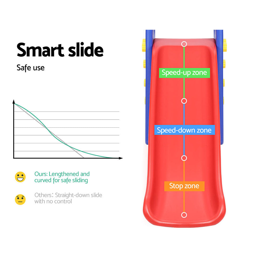 Keezi Kids 3-in-1 Slide Swing with Basketball Hoop Toddler Outdoor Indoor Play-Baby & Kids > Toys-PEROZ Accessories