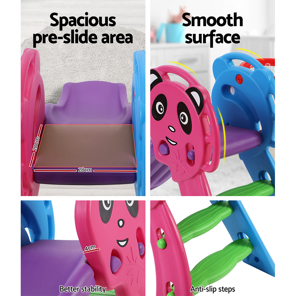 Keezi Kids Slide with Basketball Hoop Outdoor Indoor Playground Toddler Play-Baby & Kids > Toys-PEROZ Accessories