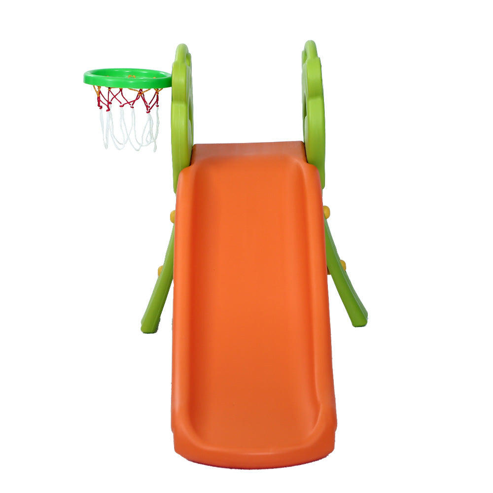Keezi Kids Slide Basketball Hoop Activity Center Outdoor Toddler Play Set Orange-Baby & Kids > Toys-PEROZ Accessories