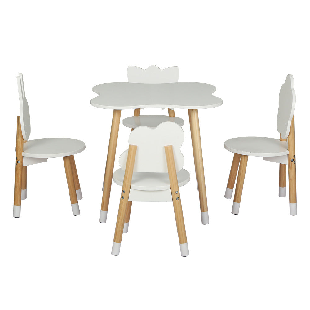 Keezi 5 Piece Kids Table and Chairs Set Children Activity Study Play Desk-Baby & Kids > Kid&