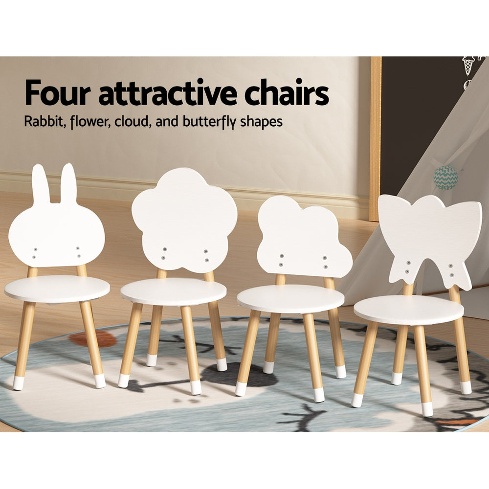 Keezi 5 Piece Kids Table and Chairs Set Children Activity Study Play Desk-Baby & Kids > Kid&