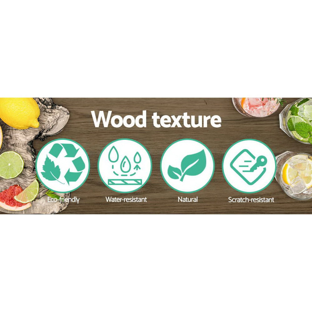 Artiss Vintage Industrial High Bar Table for Stool Kitchen Cafe Desk Dark Brown-Furniture > Bar Stools & Chairs-PEROZ Accessories