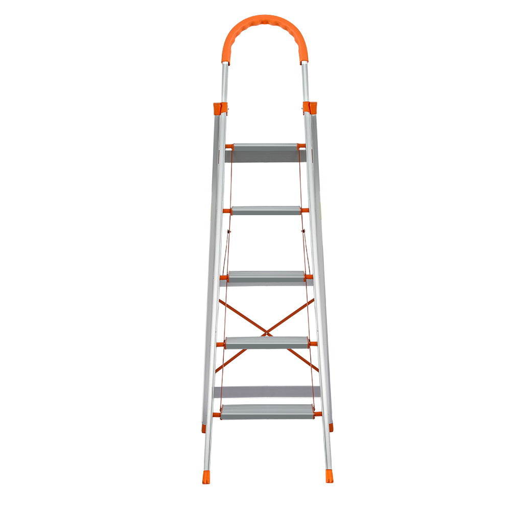 Giantz 5 Step Ladder Multi-Purpose Folding Aluminium Light Weight Non Slip Platform-Tools > Other Tools-PEROZ Accessories