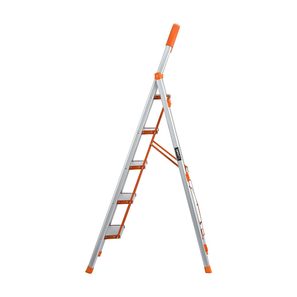 Giantz 5 Step Ladder Multi-Purpose Folding Aluminium Light Weight Non Slip Platform-Tools > Other Tools-PEROZ Accessories