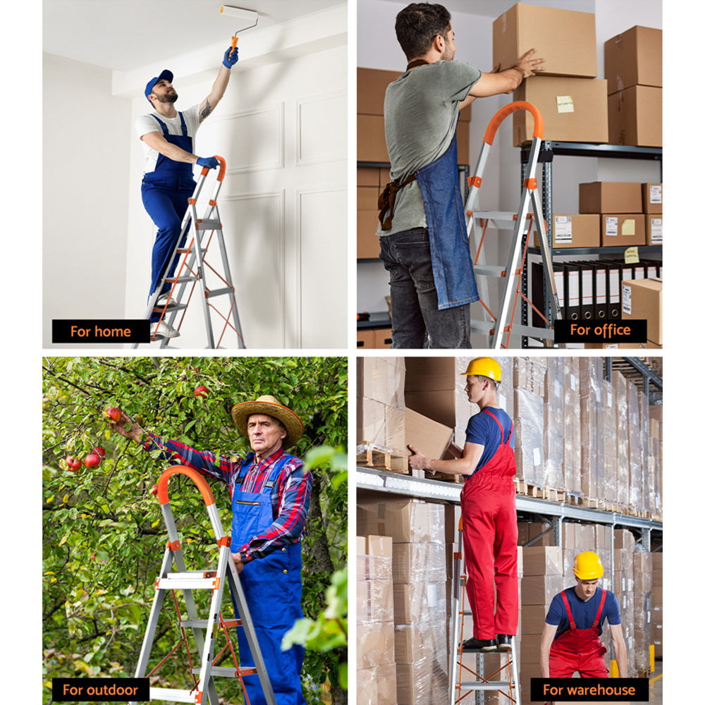 Giantz 6 Step Ladder Multi-Purpose Folding Aluminium Light Weight Non Slip Platform-Tools > Other Tools-PEROZ Accessories