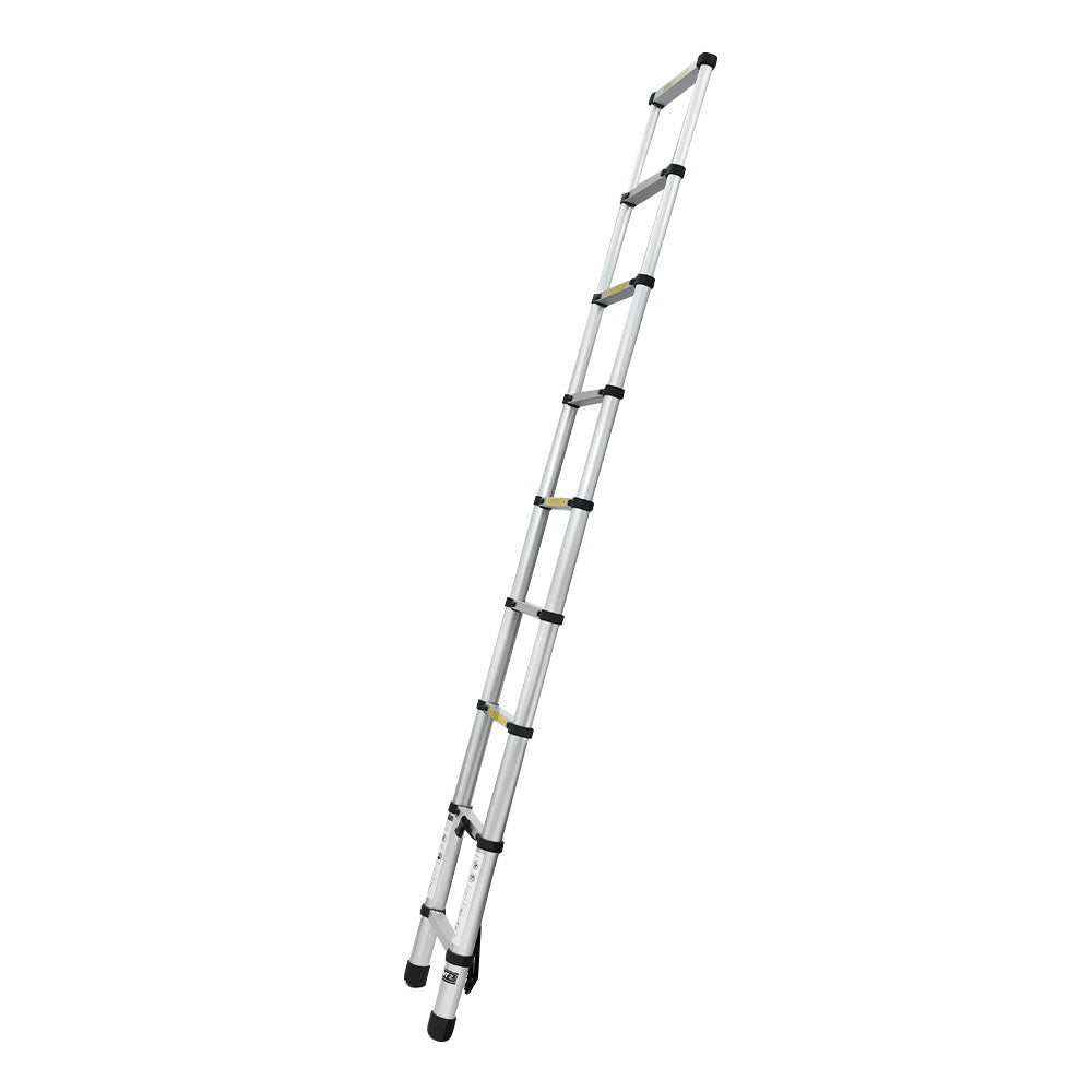 Giantz 2.6M Telescopic Ladder Aluminium Extension Extendable Steps Adjustable Height-Tools > Other Tools-PEROZ Accessories