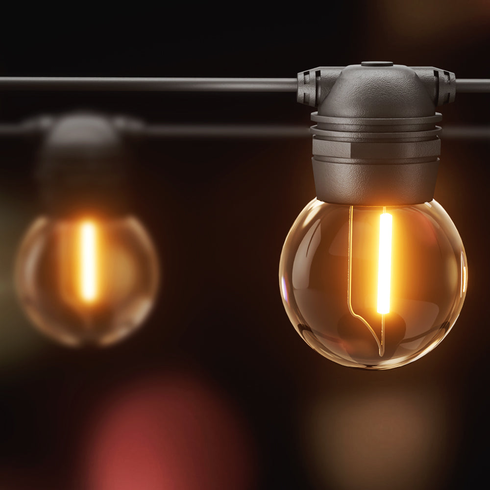Jingle Jollys 17m Festoon Lights Solar Powered LED String Lighting Outdoor-Occasions > Lights-PEROZ Accessories
