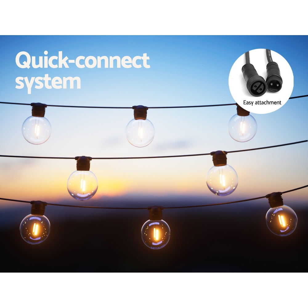 Jingle Jollys LED Solar Festoon Lights Outdoor 41M String Light Christmas Party-Occasions > Christmas-PEROZ Accessories