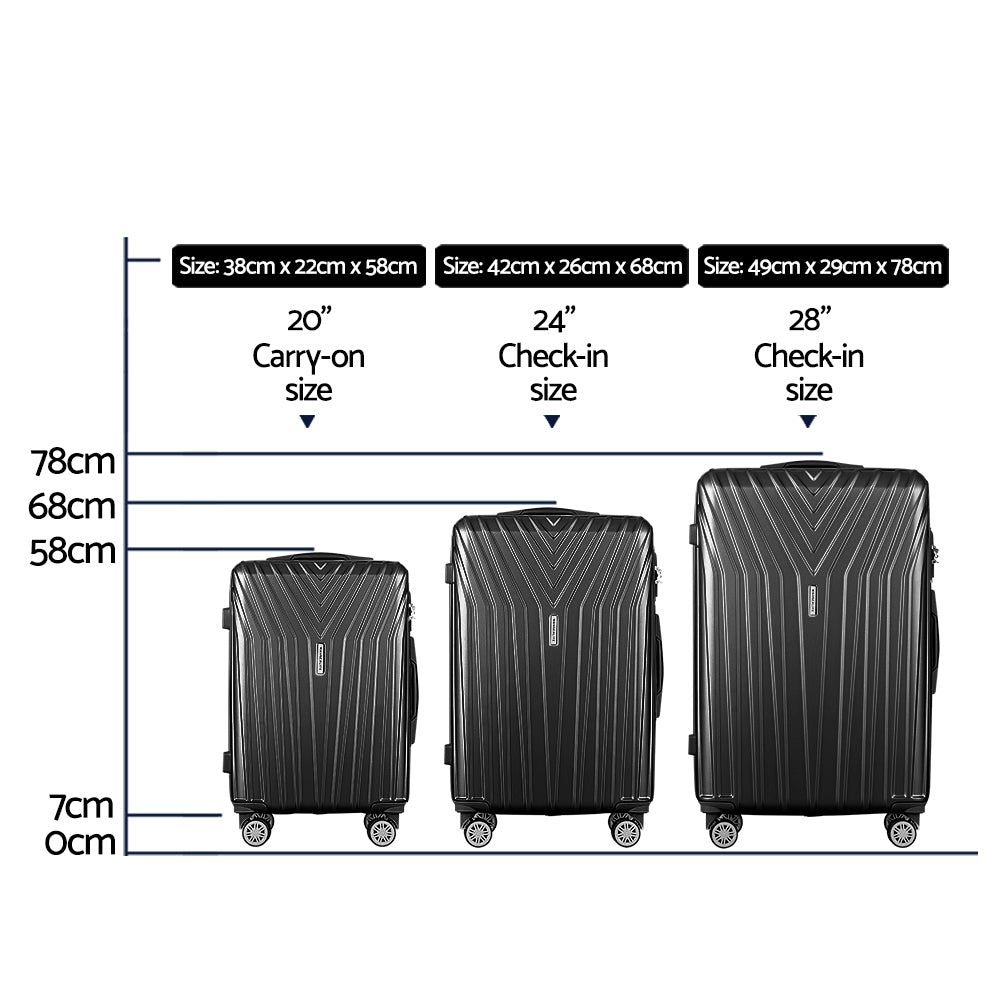 Wanderlite 3pc Luggage 20&