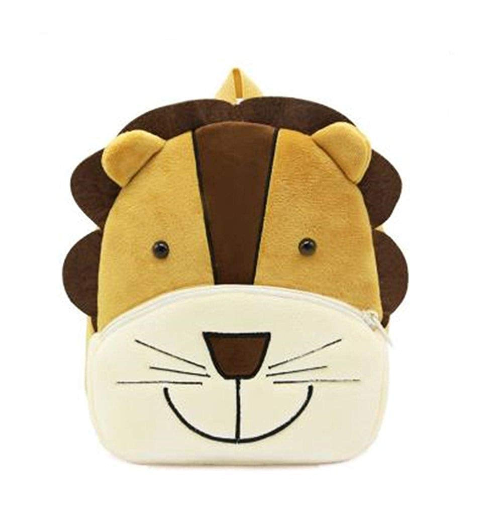 Anykidz 3D Brown Lion Kids School Backpack Cute Cartoon Animal Style Children Toddler Plush Bag Perfect Accessories For Boys and Girls-Backpacks-PEROZ Accessories