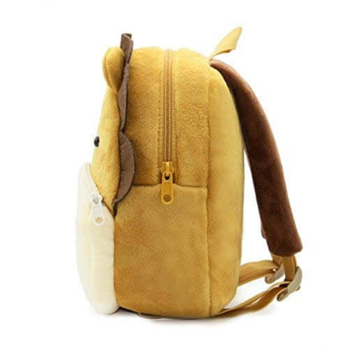 Anykidz 3D Brown Lion Kids School Backpack Cute Cartoon Animal Style Children Toddler Plush Bag Perfect Accessories For Boys and Girls-Backpacks-PEROZ Accessories