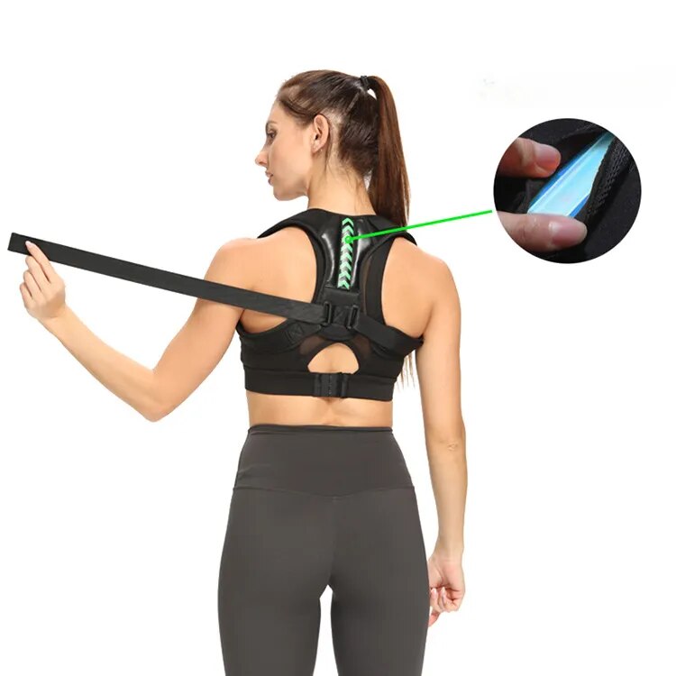 Anyfit Green Corrector Belt Large Back Posture Adjustable Neck Brace Training Equipment Shoulder Support Correction Belt-Corrector Belt-PEROZ Accessories