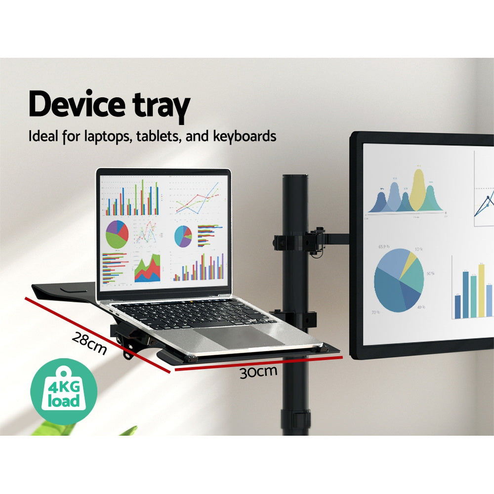 Artiss Monitor Arm Stand Laptop Tray Display Desk Mount Bracket Screen Holder-Furniture > Office - Peroz Australia - Image - 4