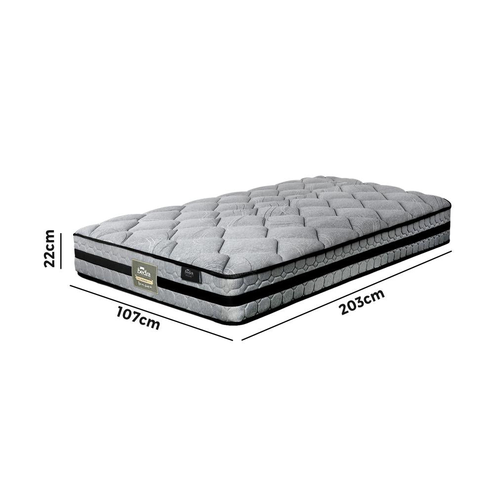 Bedra King Single Mattress Bed Mattress 3D Mesh Fabric Firm Foam Spring 22cm-Mattress-PEROZ Accessories