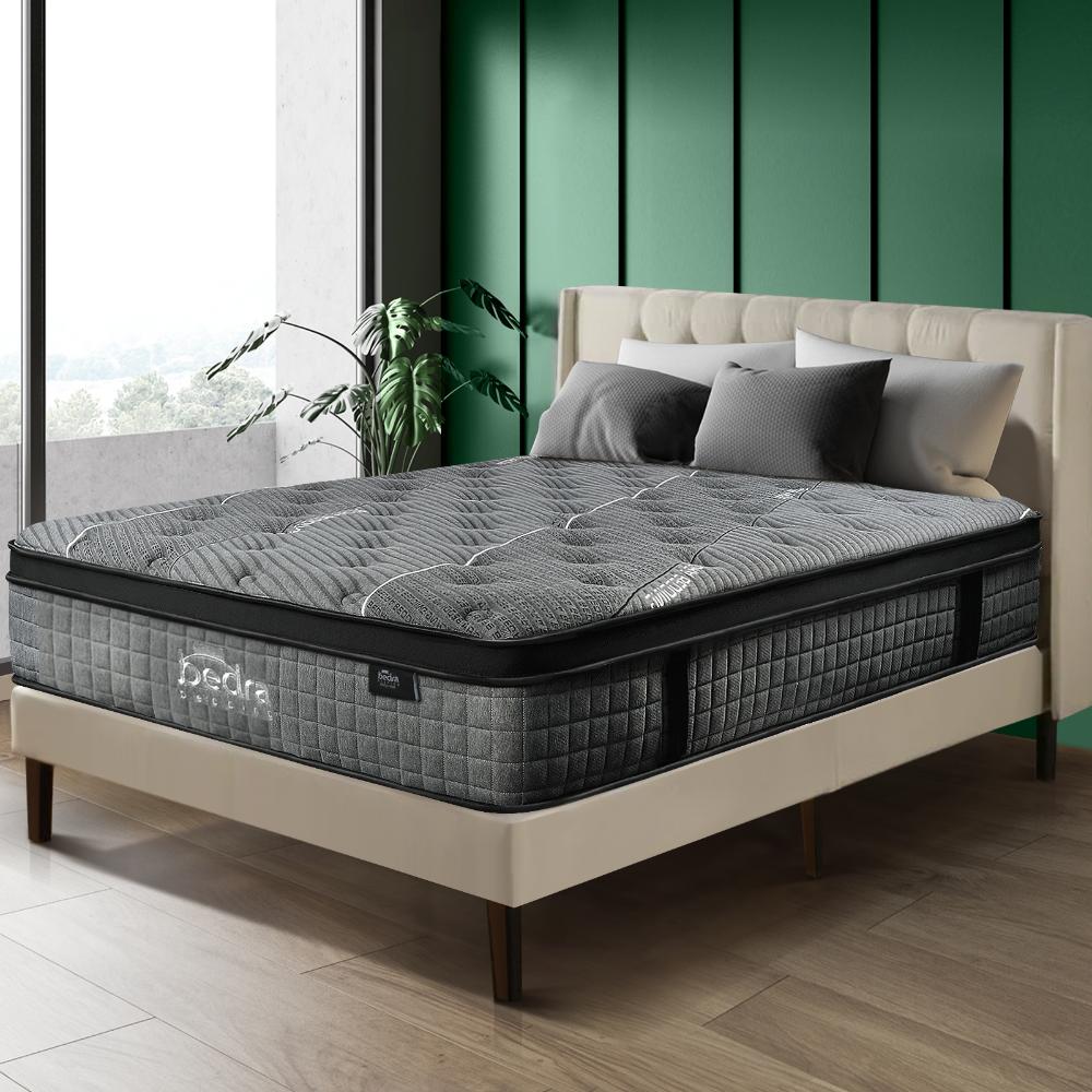 Bedra Double Mattress Breathable Spring Mattress Euro Top Latex Foam 34cm 7 zone-Mattress-PEROZ Accessories