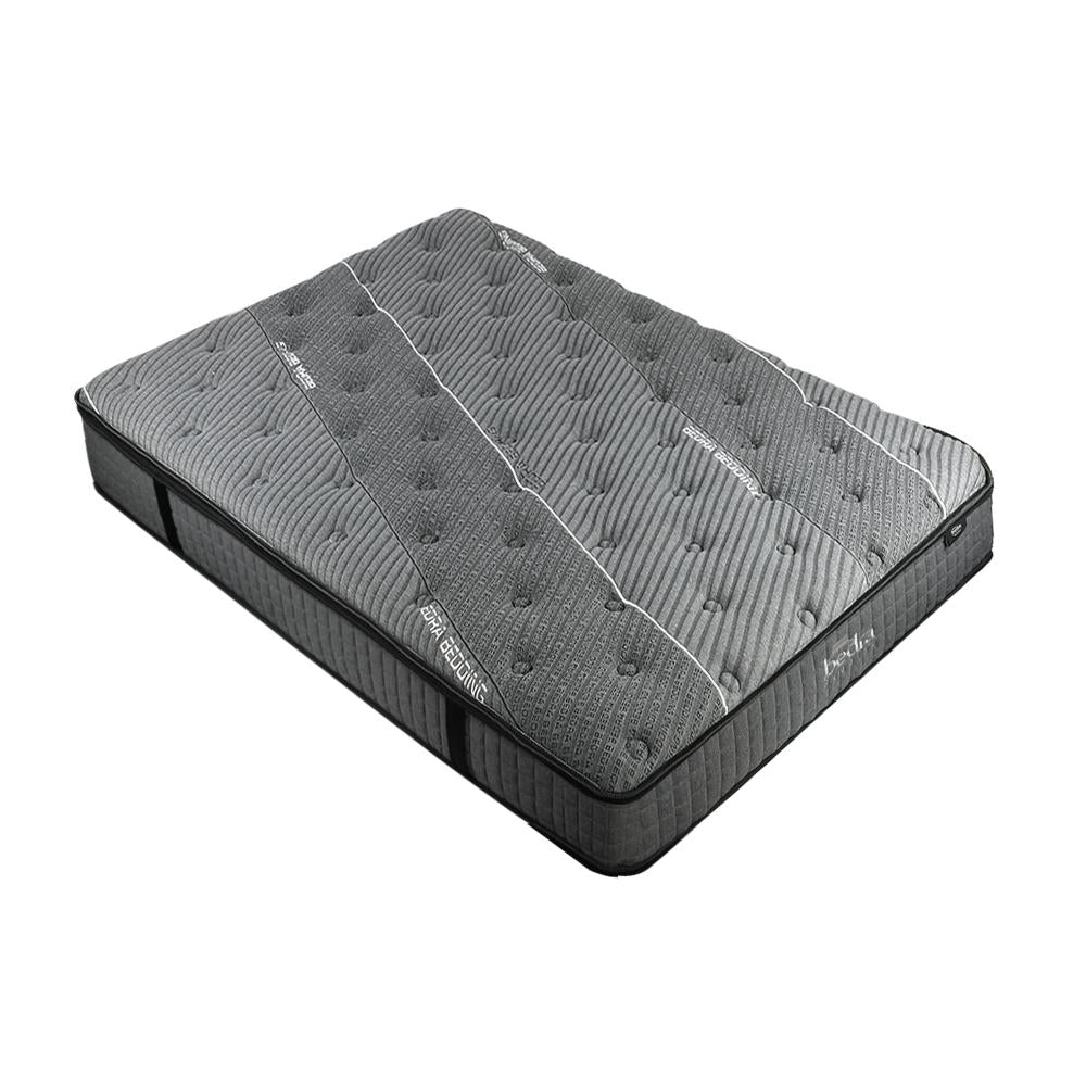 Bedra Queen Mattress Breathable Spring Mattress Euro Top Natural Latex Foam 34cm-Mattress-PEROZ Accessories