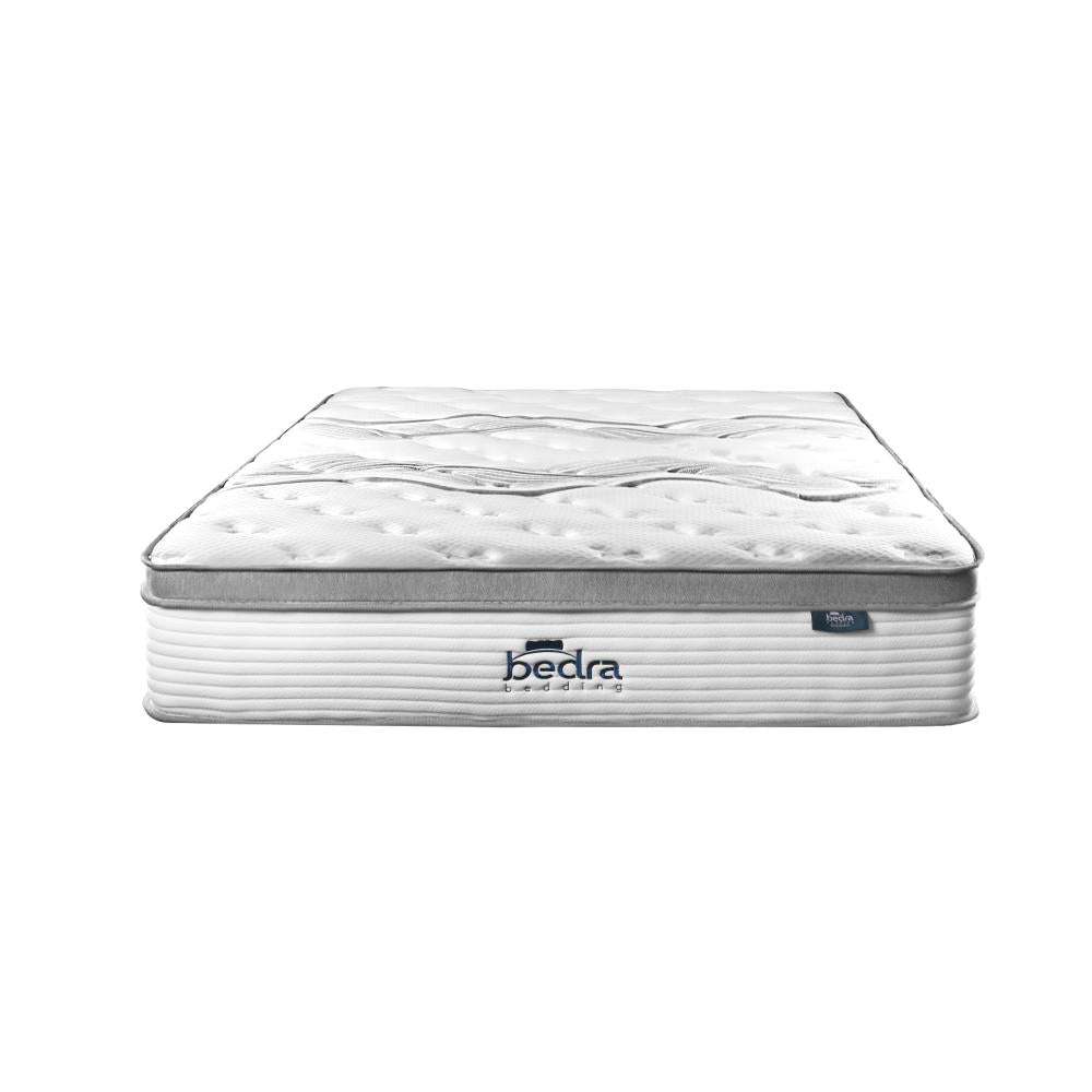 Queen Mattress Euro Top Bed Mattress Pocket Spring Medium Firm 34cm 7 Zone Bedra-Mattress-PEROZ Accessories